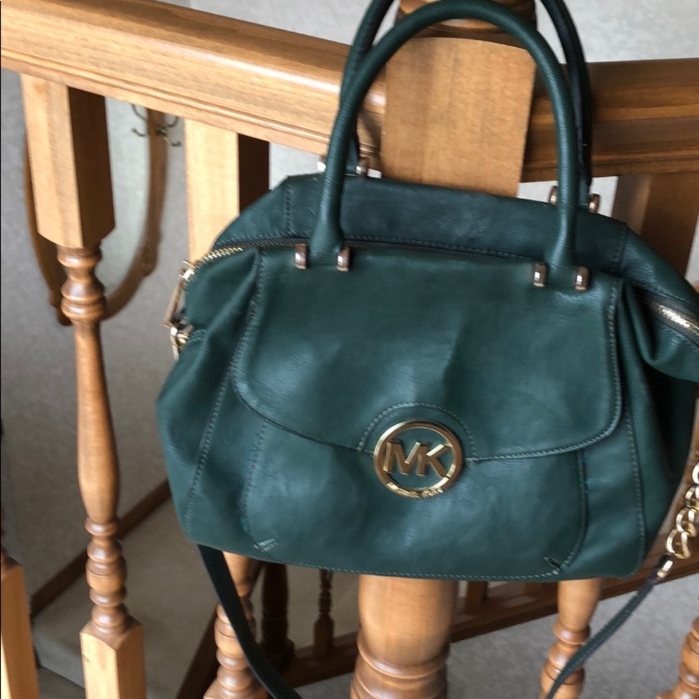 Hunter Green Leather Purse